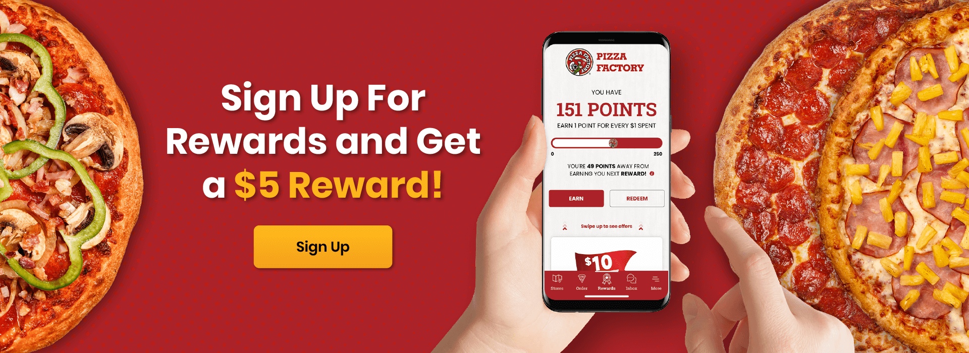 Sign up for Rewards and get a $5 reward (click to sign up)